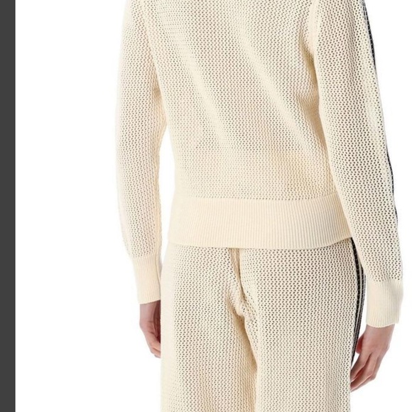 adidas Cream crochet  Track Pants with Black Stripes - Picture 2 of 10